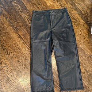 New -never worn Black Faux Leather Pants